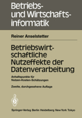BETRIEBS UND WIRTSCHAFTSINFORMATIK - Reiner Anselstetter