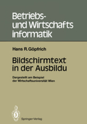BETRIEBS UND WIRTSCHAFTSINFORMATIK - Hans Rudolf Gpfrich