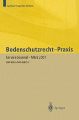 BODENSCHUTZRECHT  PRAXIS - J. Schumacher J. Wag Hofmannhoeppel