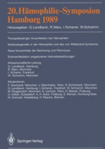 20. HĄMOPHILIESYMPOSION HAMBURG 1989 - Gnter Marx R. Scha Landbeck