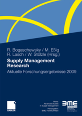 ADVANCED STUDIES IN SUPPLY MANAGEMENT - Ronald Eig Michael Bogaschewsky