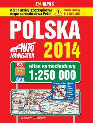 POLSKA 2016 ATLAS SAMOCHODOWY 1:250 000